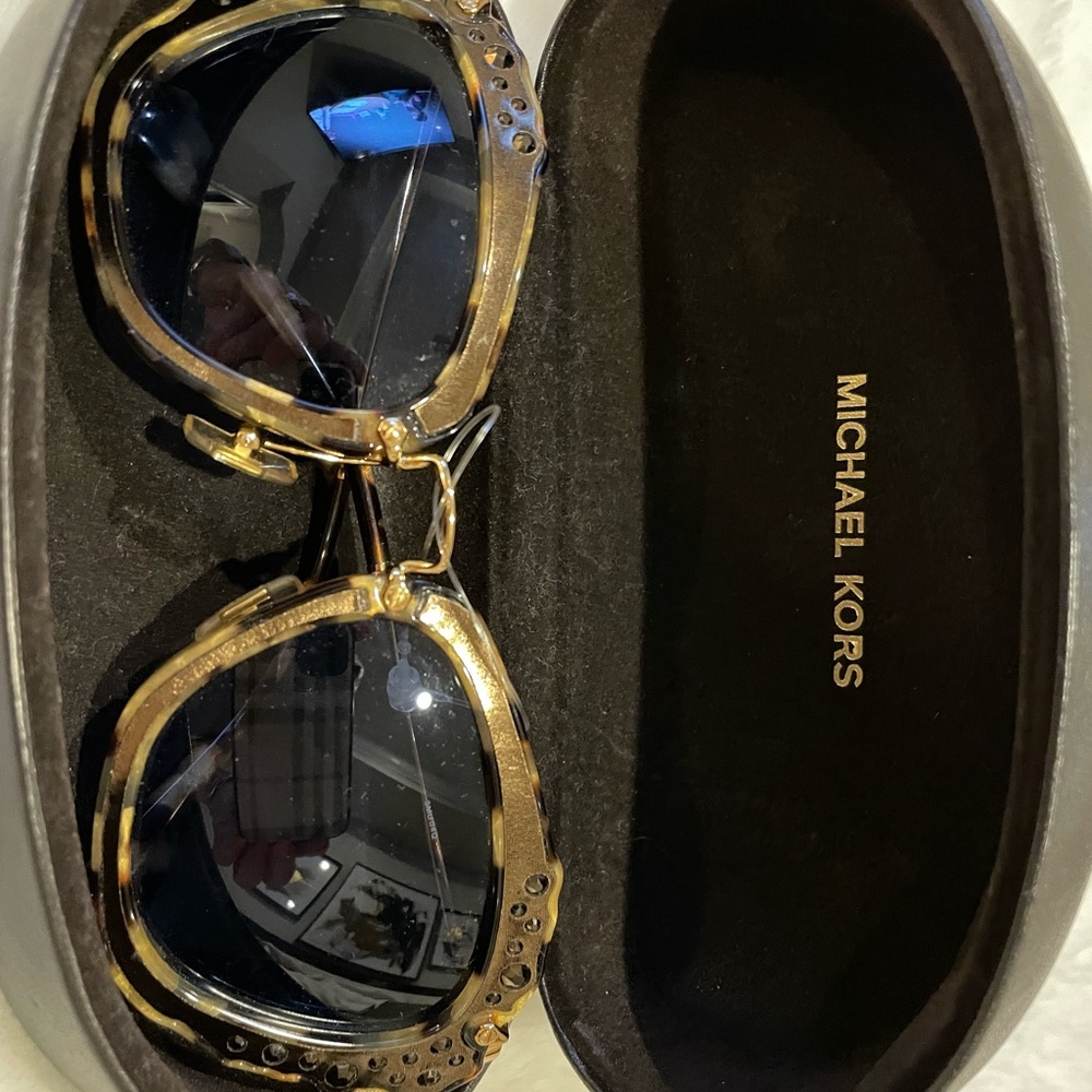 Michael Kors sunglasses, tortoise frames, wire/tortoise ear pieces